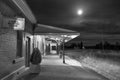 Cowra Railway Station under a full moon