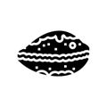 cowrie sea shell beach glyph icon vector illustration Royalty Free Stock Photo