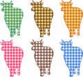 Cows silhouette pattern.