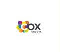 COX Colors Company Logo Design Concept