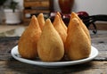 Coxinha of chicken, Brazilian snack Royalty Free Stock Photo