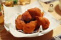 Coxinha de Galinha - Brazilian deep fried chicken croquette snack Royalty Free Stock Photo