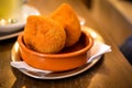 Coxinhas de frango brasilian dough balls snack Royalty Free Stock Photo