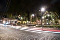 Coyoacan, Mexico City night scene Royalty Free Stock Photo