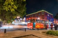 Coyoacan, Mexico City night scene Royalty Free Stock Photo