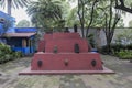 COYOACAN, MEXICO - OCT 28, 2016: Interior yard of the Blue House La Casa Azul
