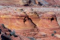 Coyote Buttes North (Mini Wave) and the Vermilion Cliffs National Monument in Arizona, USA Royalty Free Stock Photo