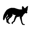 Coyote Canis latrans Silhouette Vector Found In Map Of North America