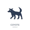 Coyote icon. Trendy flat vector Coyote icon on white background