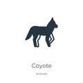 Coyote icon vector. Trendy flat coyote icon from animals collection isolated on white background. Vector illustration can be used
