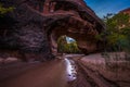 Coyote Natural Bridge Escalante Utah USA Fall Colors Royalty Free Stock Photo