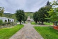 Cozia Monastery court in Romania Royalty Free Stock Photo