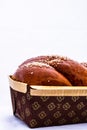 Cozonac, Kozunak or babka is a type of  sweet leavened bread, traditional to Romania and Bulgaria Royalty Free Stock Photo