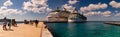 Cozumel - Cruise ships docking - Adventure of the Seas & Rhapsody of the Seas Royalty Free Stock Photo