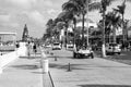 Cozumel, Mexico - December 24, 2015: summer promenade avenue with meyers manx buggy car