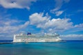 COZUMEL, MEXICO - MARCH 23, 2017: The beautiful cruise Norwegian Epic, in Cozumel Port visit the island