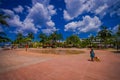 COZUMEL, MEXICO - MARCH 23, 2017: Plaza located in dowtown in the colorful Cozumel Royalty Free Stock Photo