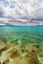 Cozumel, Mexico, 17-March-2012: view of the Carnival Elation ship near the pier. Cozumel