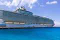Cozumel, Mexico - May 04, 2018: Royal Carribean cruise ship Oasis of the Seas docked in the Cozumel port during one of Royalty Free Stock Photo