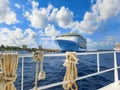 Cozumel, Mexico - May 04, 2018: Royal Carribean cruise ship Oasis of the Seas docked in the Cozumel port during one of