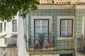 The cozy Alfama balcony and window. Lisbon. Portugal Royalty Free Stock Photo