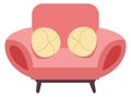 Cozy armchair. Soft home seat. Comfortable furniture