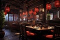 Cozy Asian restaurant. Generate Ai