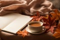 Cozy Autumn Scene with Tea Royalty Free Stock Photo