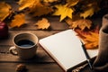 Cozy Autumn Scene with Tea Royalty Free Stock Photo