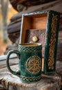 Cozy Autumn Tea Time with a Celtic Themed Mug and Book