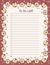 Cozy autumn weekly planner and to do list with trendy apple elements ornament. Cute template for agenda, planners, check lists,