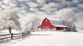 cozy barn winter Royalty Free Stock Photo