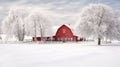 cozy barn winter Royalty Free Stock Photo