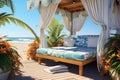 Tropical Beach Hut with Ocean View Royalty Free Stock Photo