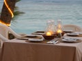 Cozy beach restaurant Royalty Free Stock Photo