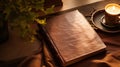 cozy brown leather book cover