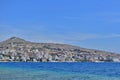 Cozy buildings on seaside of Mediterranean Royalty Free Stock Photo
