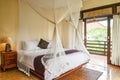 Cozy canopy bed in bedroom