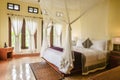 Cozy canopy bed in bedroom