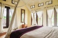 Cozy canopy bed in bedroom