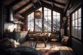 cozy chalet filled with warm and inviting decor, perfect for a winter escape