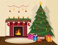 Cozy Christmas interior Royalty Free Stock Photo