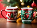 Cozy Christmas Mugs A Festive Delight.AI Generated
