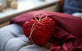 Cozy Comfort: The Ultimate Heart-Shaped Pillow Bed for a Perfect Royalty Free Stock Photo