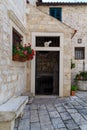 A cozy corner on the territory of the monastery of St. Francis, Sibenik, Croatia