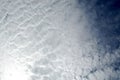 Cozy Cotton Wool Clouds LIke Water Marks In The Sand Royalty Free Stock Photo