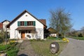 Cozy country hotel on a sunny spring day. Village of Villigen, Switzerland