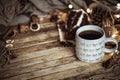 A cozy Cup of tea and piece of cake Royalty Free Stock Photo