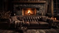 cozy dark couch