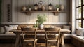 cozy dining room interior Royalty Free Stock Photo